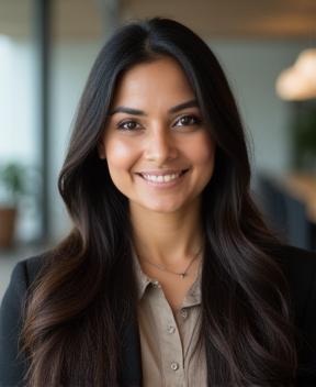 Professional headshot of Aisha Khan
